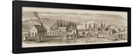 Salt Lake City in 1850, from 'American Pictures', Published by the Religious Tract Society, 1876-null-Framed Giclee Print