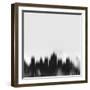 Salt Lake City Skyline - Black-NaxArt-Framed Art Print