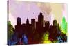 Salt Lake City Skyline-NaxArt-Stretched Canvas