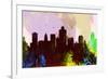 Salt Lake City Skyline-NaxArt-Framed Art Print