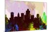 Salt Lake City Skyline-NaxArt-Mounted Art Print