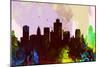 Salt Lake City Skyline-NaxArt-Mounted Art Print