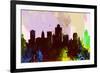 Salt Lake City Skyline-NaxArt-Framed Premium Giclee Print