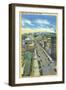 Salt Lake City, Utah, Aerial View of Main Street-Lantern Press-Framed Art Print