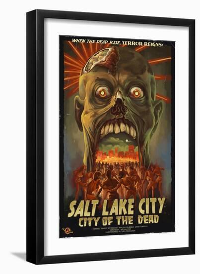 Salt Lake City, Utah - City of the Dead-Lantern Press-Framed Art Print