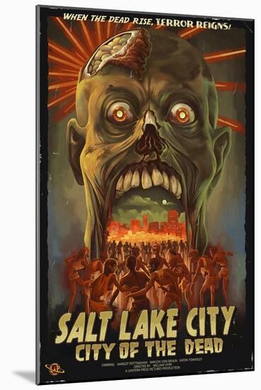 Salt Lake City, Utah - City of the Dead-Lantern Press-Mounted Art Print