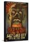 Salt Lake City, Utah - City of the Dead-Lantern Press-Stretched Canvas