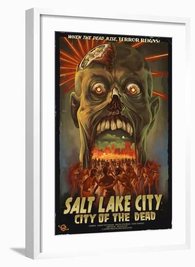 Salt Lake City, Utah - City of the Dead-Lantern Press-Framed Art Print