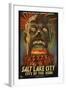 Salt Lake City, Utah - City of the Dead-Lantern Press-Framed Art Print