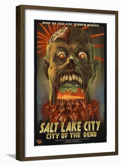 Salt Lake City, Utah - City of the Dead-Lantern Press-Framed Art Print