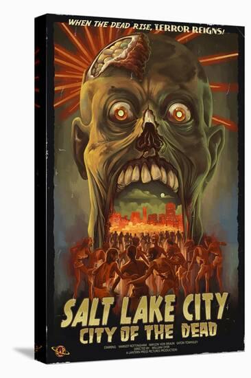 Salt Lake City, Utah - City of the Dead-Lantern Press-Stretched Canvas