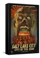 Salt Lake City, Utah - City of the Dead-Lantern Press-Framed Stretched Canvas