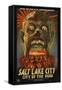 Salt Lake City, Utah - City of the Dead-Lantern Press-Framed Stretched Canvas