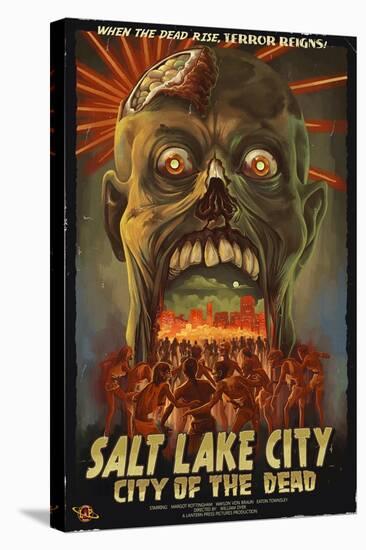 Salt Lake City, Utah - City of the Dead-Lantern Press-Stretched Canvas