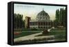 Salt Lake City, Utah, Exterior View of the Salt Palace-Lantern Press-Framed Stretched Canvas