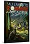 Salt Lake City, Utah - Mormon Zombie Apocalypse-Lantern Press-Framed Art Print