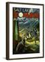 Salt Lake City, Utah - Mormon Zombie Apocalypse-Lantern Press-Framed Art Print