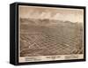 Salt Lake City, Utah - Panoramic Map-Lantern Press-Framed Stretched Canvas