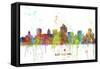 Salt Lake City Utah Skyline MCLR 1-Marlene Watson-Framed Stretched Canvas