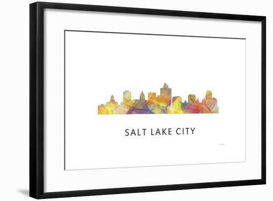 Salt Lake City Utah Skyline-Marlene Watson-Framed Giclee Print