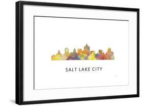 Salt Lake City Utah Skyline-Marlene Watson-Framed Giclee Print