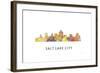 Salt Lake City Utah Skyline-Marlene Watson-Framed Giclee Print