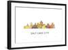 Salt Lake City Utah Skyline-Marlene Watson-Framed Giclee Print