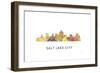 Salt Lake City Utah Skyline-Marlene Watson-Framed Giclee Print