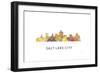 Salt Lake City Utah Skyline-Marlene Watson-Framed Giclee Print