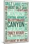 Salt Lake City, Utah - Typography-Lantern Press-Mounted Art Print