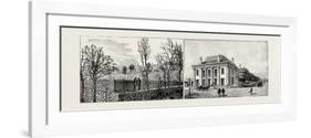 Salt Lake City, Utah, Usa: Brigham Young's Grave (Left); the Theatre (Right)-null-Framed Giclee Print