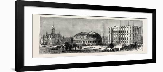 Salt Lake City, Utah, Usa: the Temple, Tabernacle, and Assembly Hall-null-Framed Giclee Print