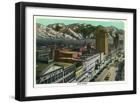 Salt Lake City, Utah - View of Main Street, c.1933-Lantern Press-Framed Art Print