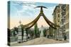 Salt Lake City, Utah, View of the Eagle Gate Facing the State Capitol Building-Lantern Press-Stretched Canvas