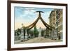 Salt Lake City, Utah, View of the Eagle Gate Facing the State Capitol Building-Lantern Press-Framed Art Print