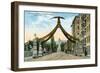 Salt Lake City, Utah, View of the Eagle Gate Facing the State Capitol Building-Lantern Press-Framed Art Print