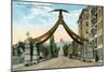 Salt Lake City, Utah, View of the Eagle Gate Facing the State Capitol Building-Lantern Press-Mounted Art Print