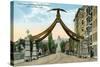 Salt Lake City, Utah, View of the Eagle Gate Facing the State Capitol Building-Lantern Press-Stretched Canvas