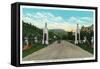 Salt Lake City, Utah - View of the Entrance to Memorial Park and City Creek Canyon, c.1936-Lantern Press-Framed Stretched Canvas