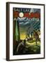 Salt Lake City, Utah - Zombie Apocalypse-Lantern Press-Framed Art Print