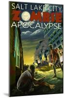 Salt Lake City, Utah - Zombie Apocalypse-Lantern Press-Mounted Art Print