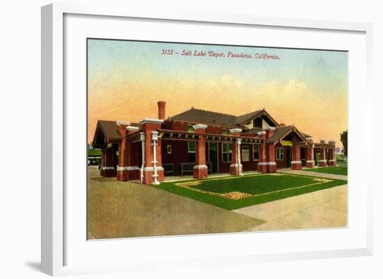 Salt Lake Depot, Pasadena, California, C.1910-35-null-Framed Giclee Print