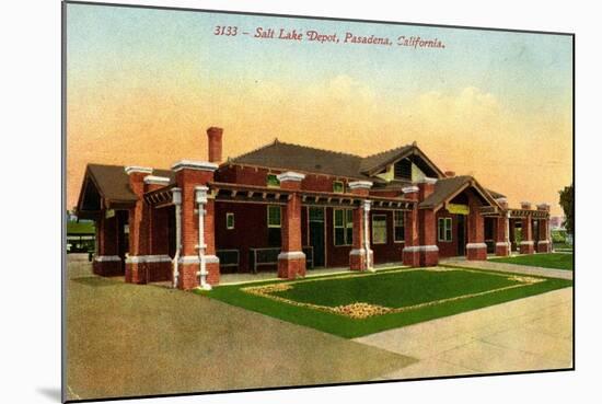 Salt Lake Depot, Pasadena, California, C.1910-35-null-Mounted Giclee Print