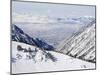Salt Lake Valley and Fresh Powder Tracks at Alta, Alta Ski Resort, Salt Lake City, Utah, USA-Kober Christian-Mounted Photographic Print
