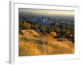 Salt Lake Valley in Autumn, Salt Lake City, Utah-Scott T. Smith-Framed Photographic Print