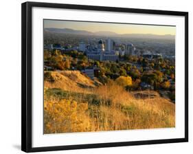 Salt Lake Valley in Autumn, Salt Lake City, Utah-Scott T. Smith-Framed Photographic Print