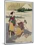 Salt Maidens on the Tago-No-Ura Beach with Mt. Fuji Behind-Suzuki Harunobu-Mounted Giclee Print