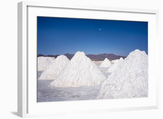 Salt Mounds Extracted from Salt Plains, Salar De Uyuni, Colchani, Bolivia, South America-Kim Walker-Framed Photographic Print