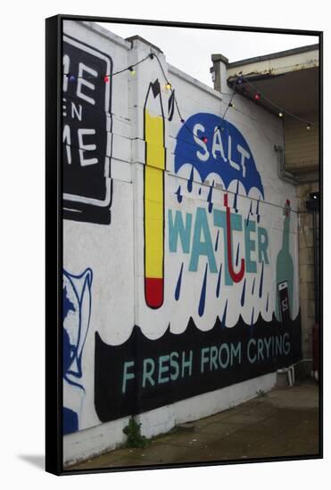 Salt Water-Banksy-Framed Stretched Canvas