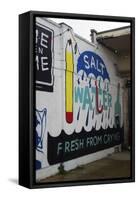 Salt Water-Banksy-Framed Stretched Canvas